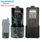 Оригинальный литий-ионный аккумулятор BAOFENG UV-5R, 3800 мАч, BL-5 в, зарядный USB-кабель большой емкости для uv 5r uv5r 7,4 Plus UV-5RE UV-5RA