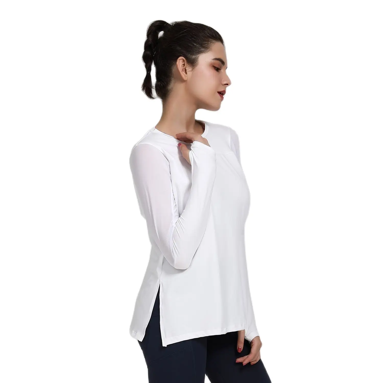 Сетчатый Быстросохнущий Спортивный Топ женские свободные рубашки для фитнеса