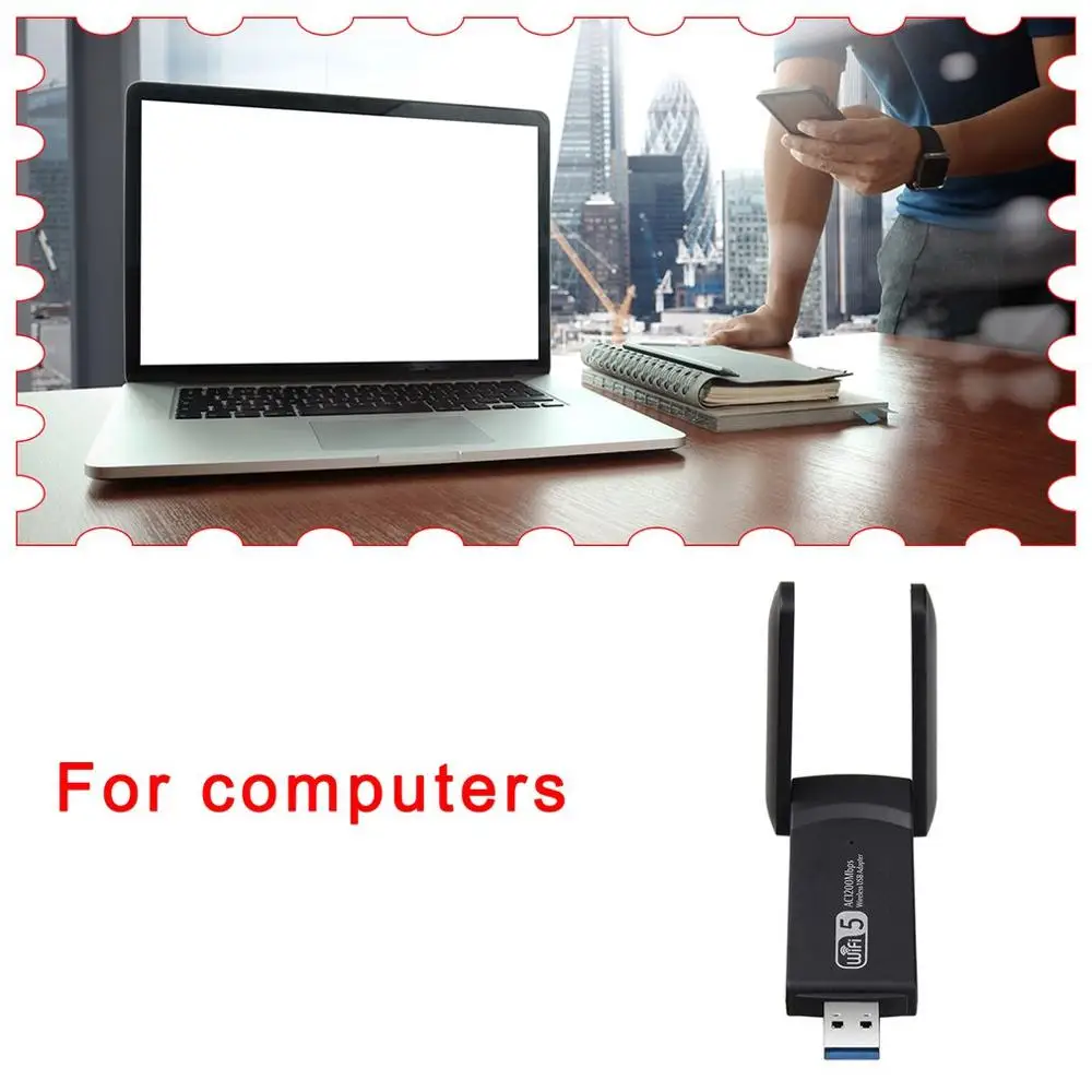 Usb 3 0 1200 Мбит/с Wifi адаптер двухдиапазонный 5 ГГц 2 4 802.11Ac Rtl8812Bu антенна ключ сетевая