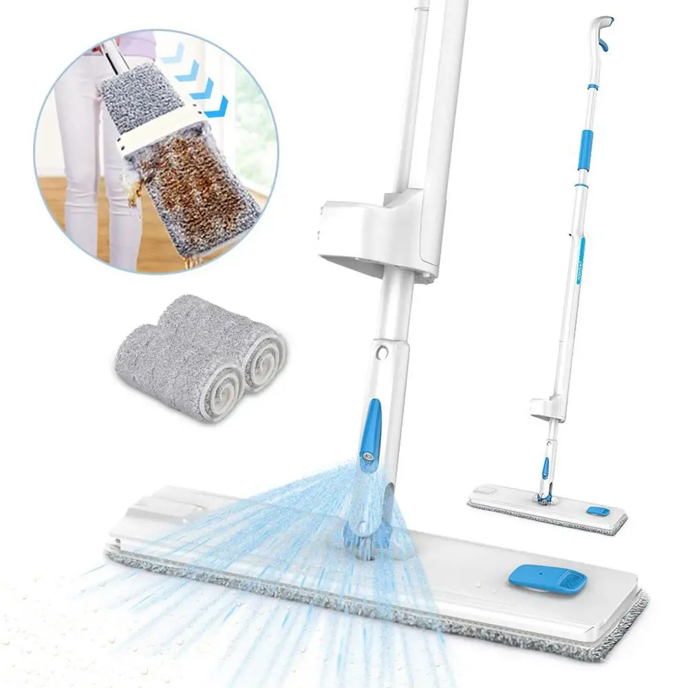 

Boomjoy Spray Mop Met 2 Stuks Herbruikbare Microfiber Mop Pads 360 Graden Handvat Mop Voor Thuis Laminaat Hout Tegels Vloer