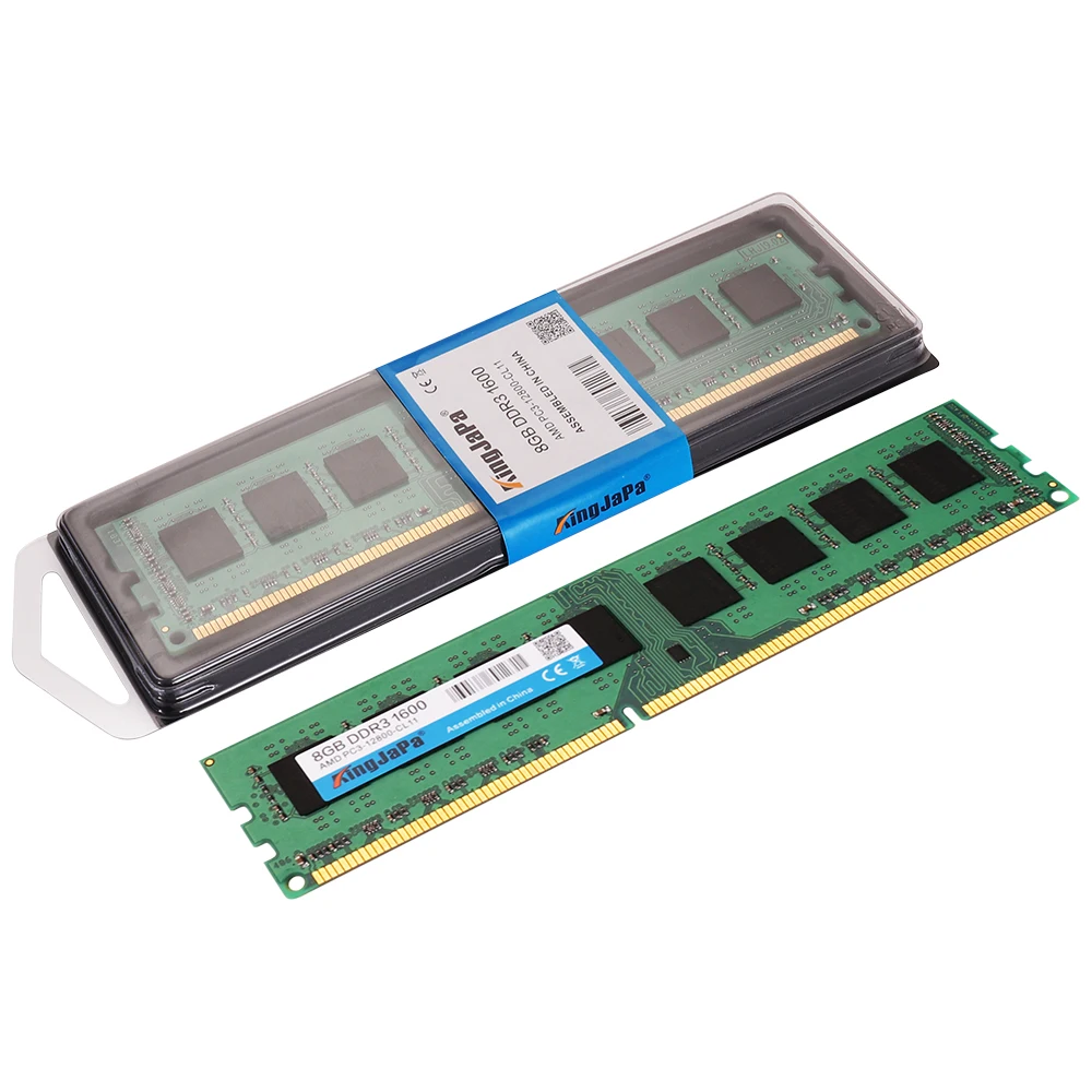 Оперативная память KingJaPa ОЗУ DDR3 1600 МГц 8 ГБ 4 Гб 2 для настольных ПК Memoria 1333