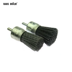 1 шт., абразивная проволочная полировальная щетка, диаметр 25 мм * 6 мм, нейлоновая проволока, шлифовальный круг