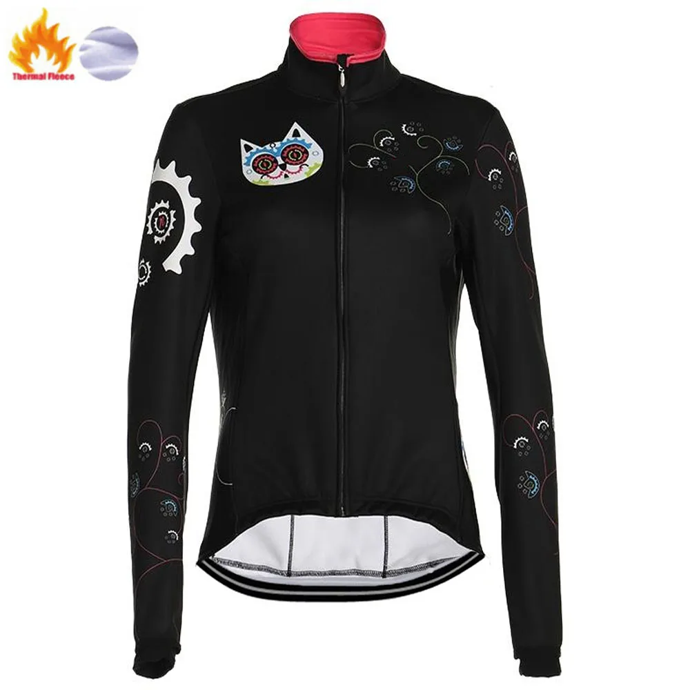 

2020 Bolbeno cat Cycling Jersey Winter Cycling Clothing Long Sleeve Women Bicycle Jerseys Road Bike Shirts MTB Clothes Maillot