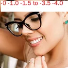 Очки для близорукости MINCL Black Cat для женщин и мужчин, прозрачные модные круглые очки для близорукости с диоптриями от-1,0 до-4,0 NX