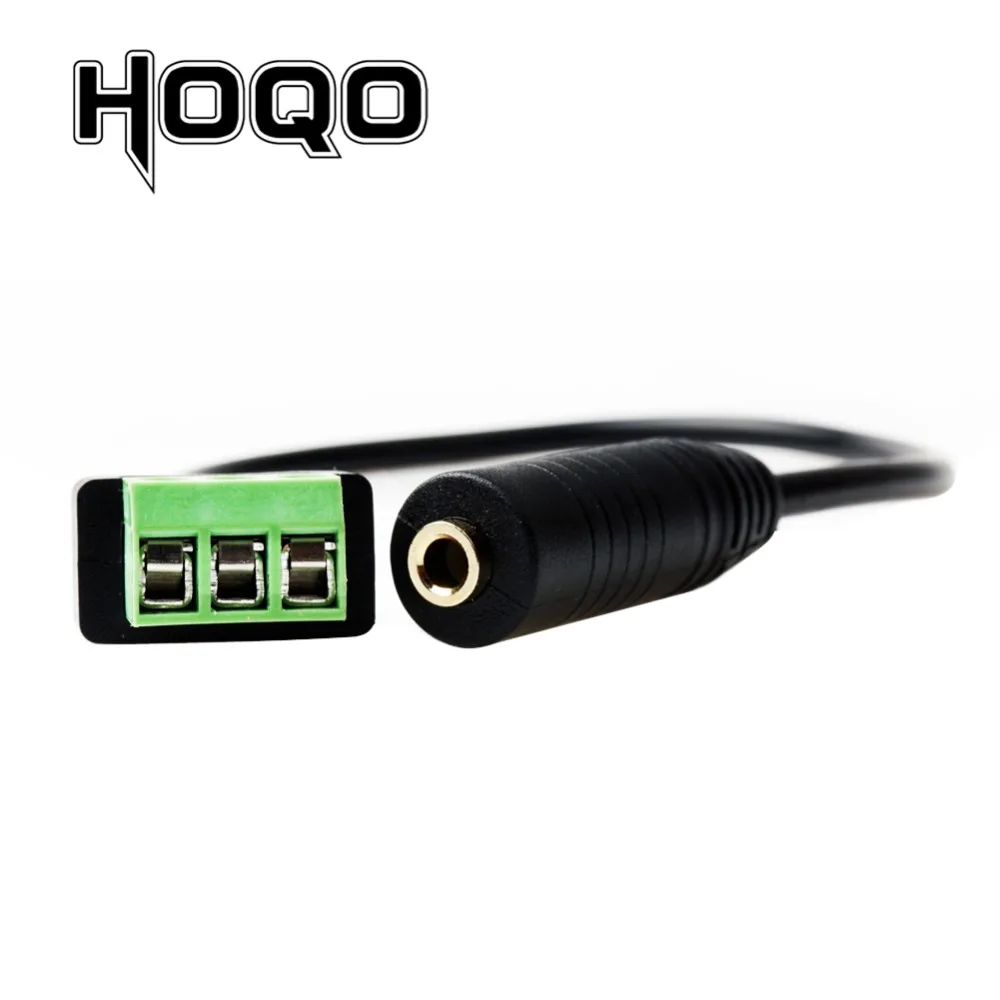

3pole 3.5mm AUX jack Female to 3 Pin Screw Connector with Shield audio 3.5mm(1/8) jack to Screw Terminal Plug adapter cable