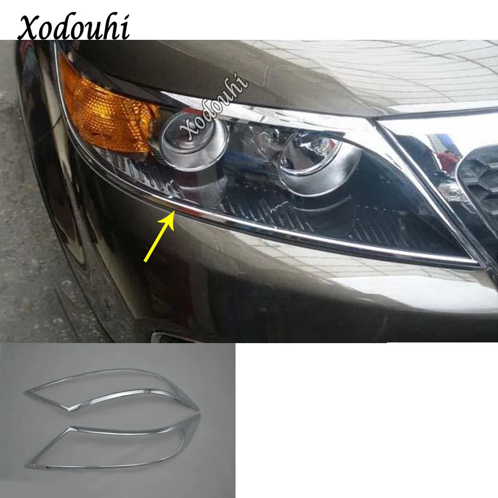 Передняя фара для автомобиля Kia Sorento L 2009 2010 2011 2012 детектор рамы ABS хромированная