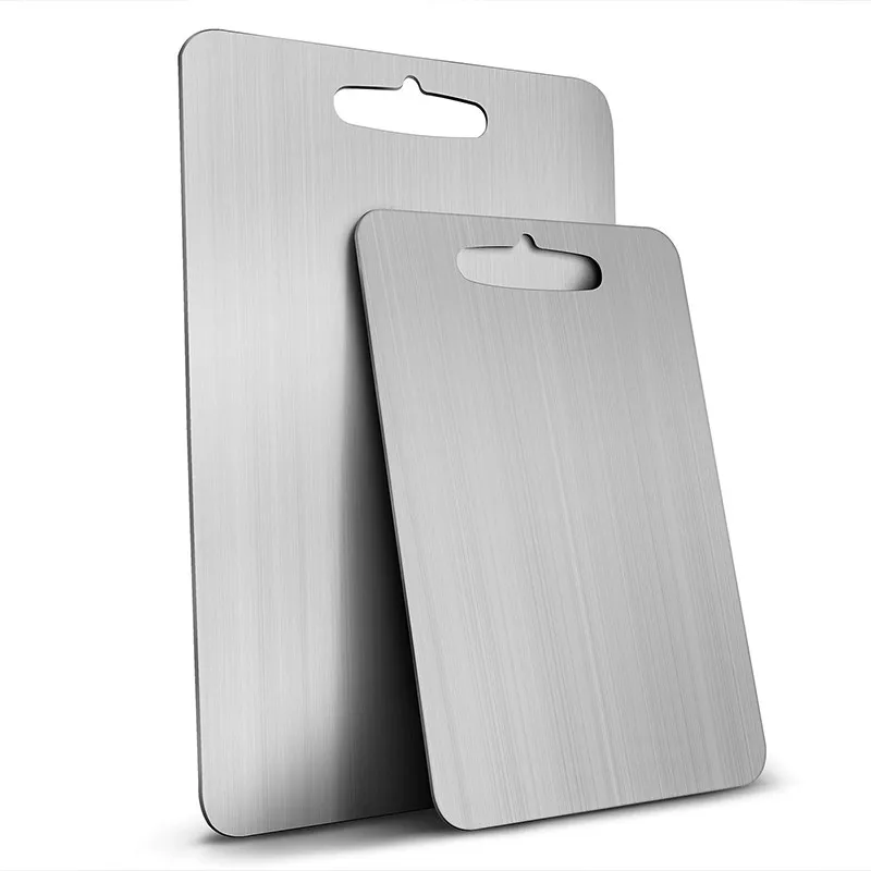 

304 Multi-Function Stainless Steel Cutting Board Home Kitchen Rectangular Board Kneading Dough Cutting Board Kitchen Accessory