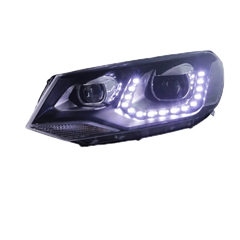 Для VW Touareg светодиодная фара 2011 2012 2013 2014 2015 DRL спрятанная опция фары Angel Eye Bi Xenon Beam