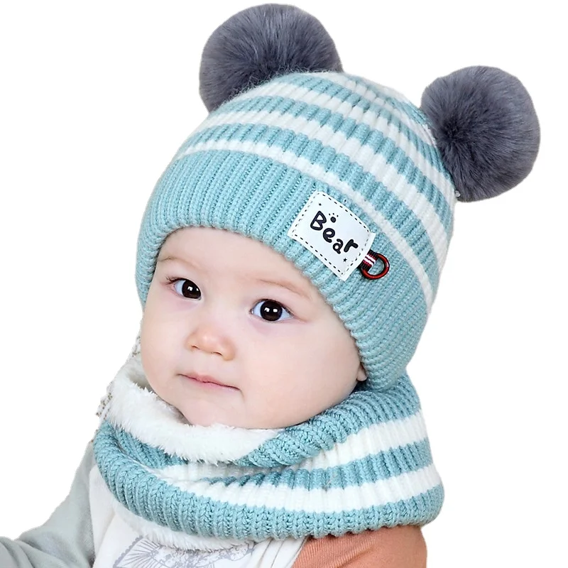 

2PCS newborn babys child children knitted Hat scarf Winter Hat warm sombrero bufanda invierno ninos bebe enfante echarpe hiver