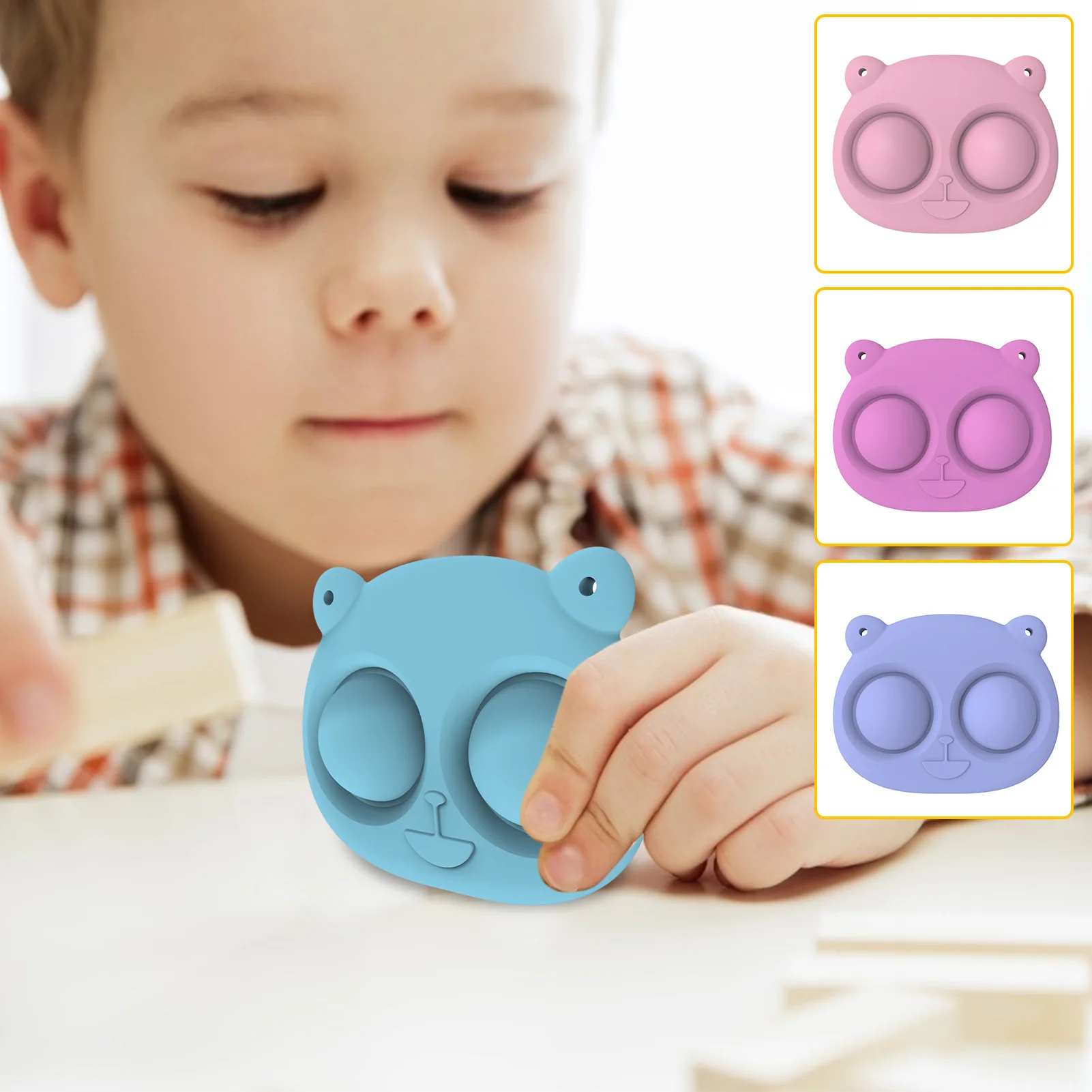 

1pcs Soft Mini Squeeze Toy Push Simple Dimple Fidget Silicone Toy Early Learning Toy Autism Needs Squishy Stress Reliever Toys