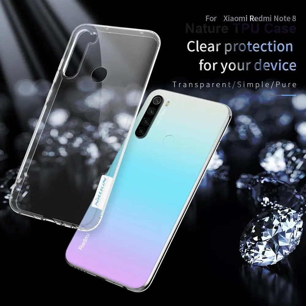 Для Xiaomi Redmi Note 8 Pro чехол NILLKIN натуральный прозрачный мягкий кремний TPU для
