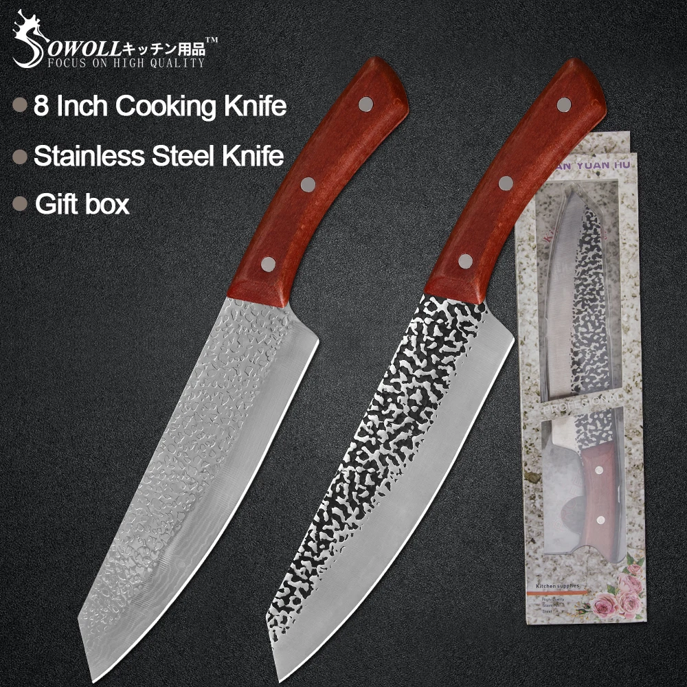 Нож для кемпинга Sowoll нож выживания на природе ручной работы из кованой стали