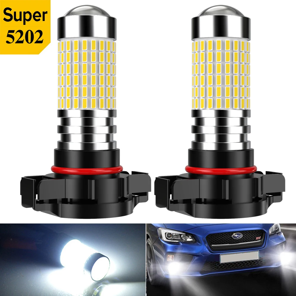 2X 5202 светодиодный лампы для фар Противотуманные фары Hyundai Creta ix25 i30 Solaris Santa fe Accent