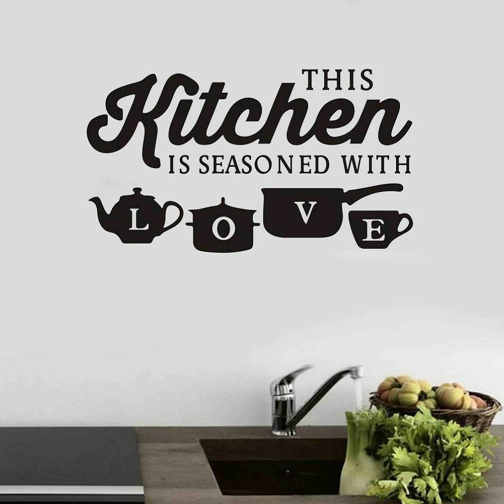 1 шт. креативные съемные наклейки на стену для кухни чашки любви столовой сделай
