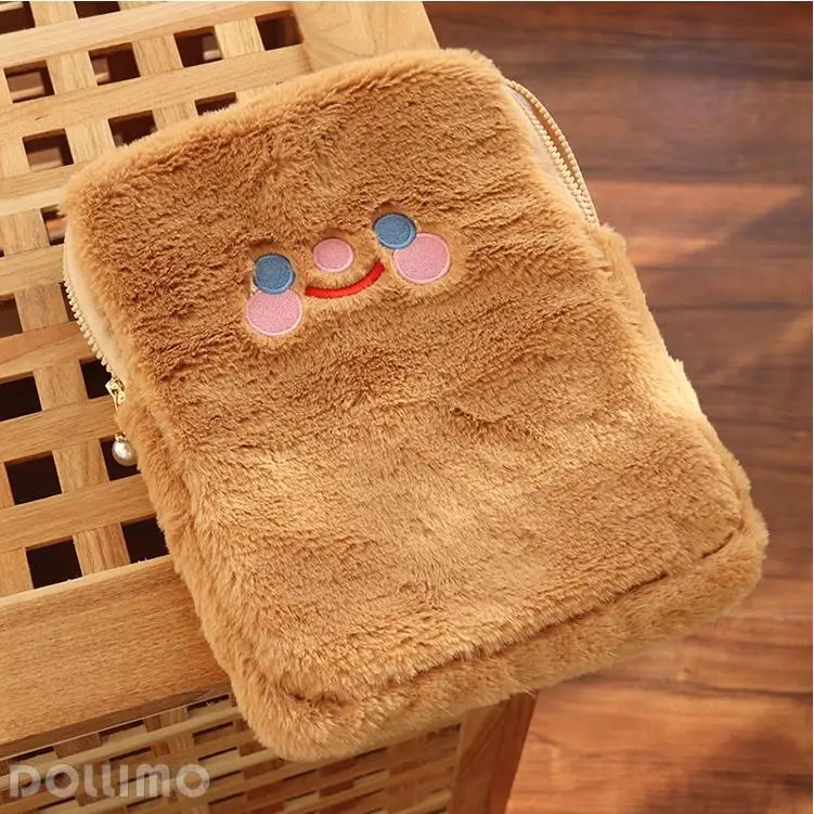 

Cartoon Pouch for iPad 11 inch 9.7" 10.2" 10.5" Sleeve Plush Fashion Bag for iPad Ins Style Pink White New Hot Bag Student Bag