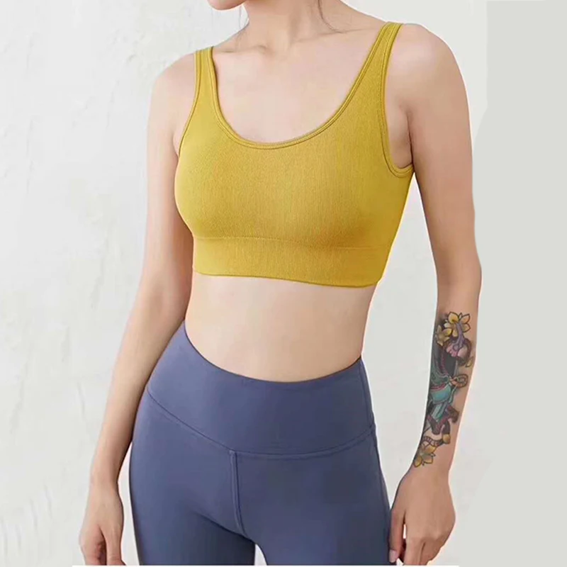 

Women Seamless Bras Solid Color Brassiere Push Up Bra Cotton Bralette Comfortable Wireless Underwear V Back Female Sexy Lingerie