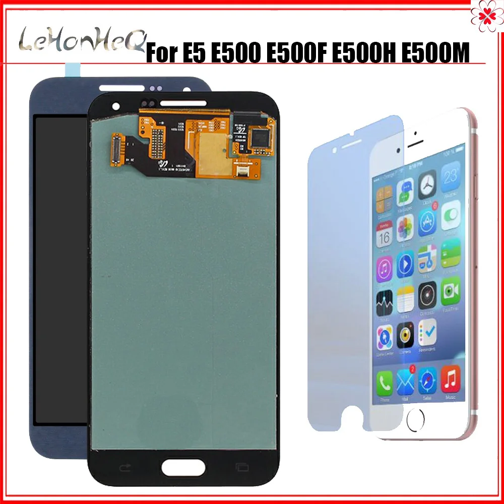 Тест Oled Lcd для samsung Galaxy E5 E500 E500f дисплей сенсорный экран дигитайзер в сборе ЖК