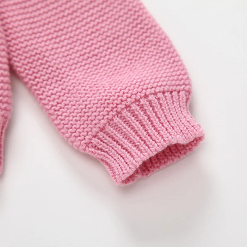 Осенняя хлопковая трикотажная куртка для малышей красный розовый белый свитер