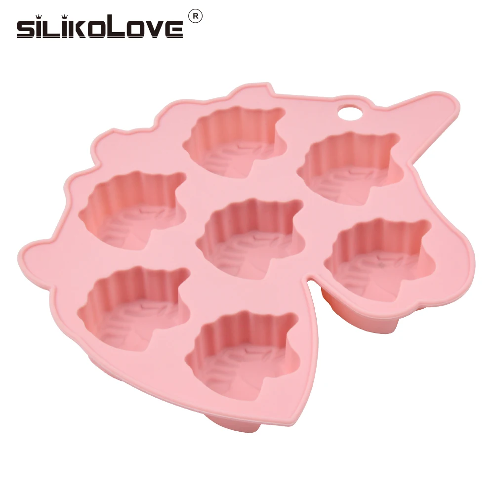 FUNBAKY мультфильм Единорог помадка шоколадная Форма 3D ледяной куб конфеты