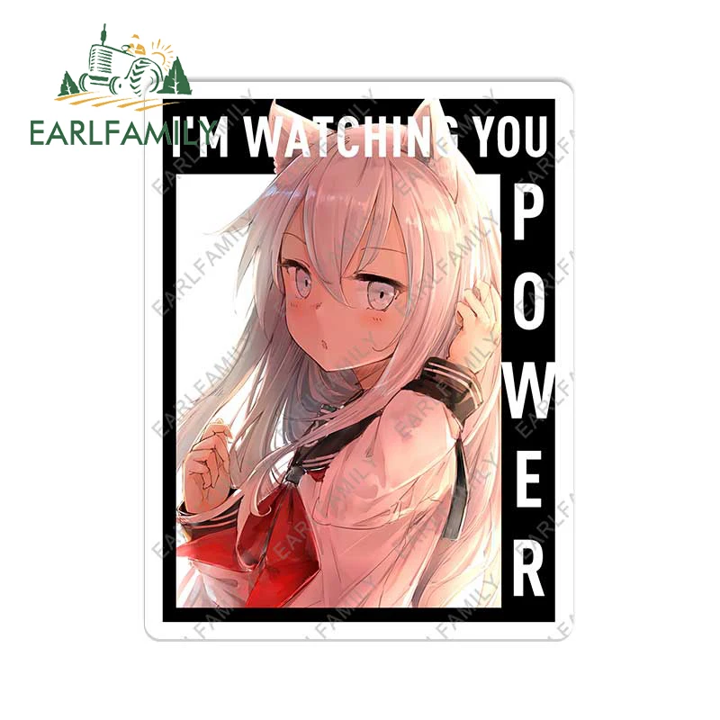 EARLFAMILY 13 см x 10 Забавный я смотрю тебя в стиле аниме девушка фотоаксессуары для