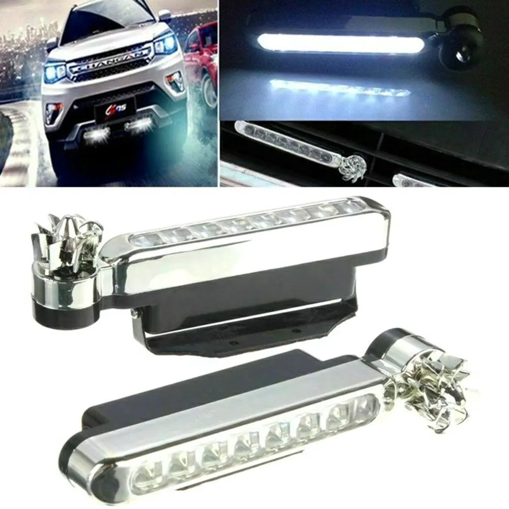 1 шт. 8 светодиодный дневный светильник DRL налобный ветряная энергия поколение