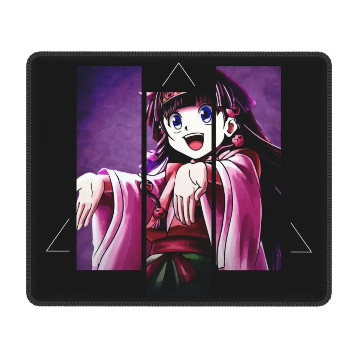 

Alluka Zoldyck Mouse Pad Square Anti-Slip Rubber Mousepad with Stitched Edges for Gamer Desk Computer Hunter x Hunter Mouse Mat