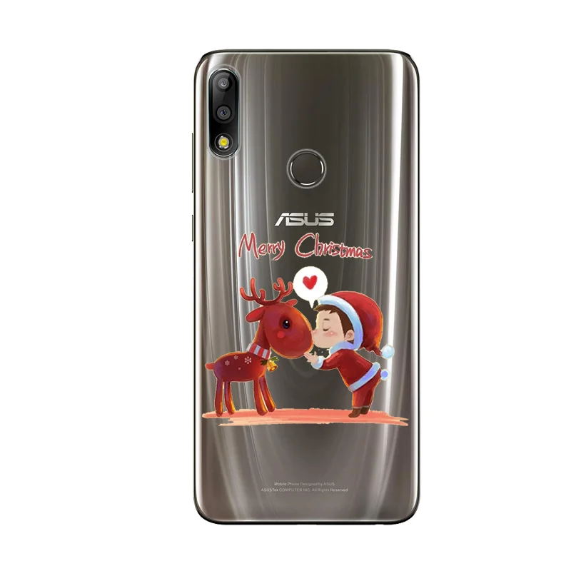 Рождественский окрашенный Мягкий силиконовый чехол для телефона Asus Zenfone 6 Max Shot Plus