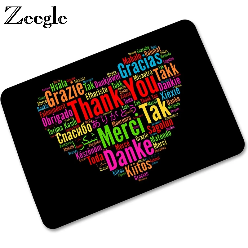 Zeegle резиновый коврик с забавными надписями Противоскользящие коврики для