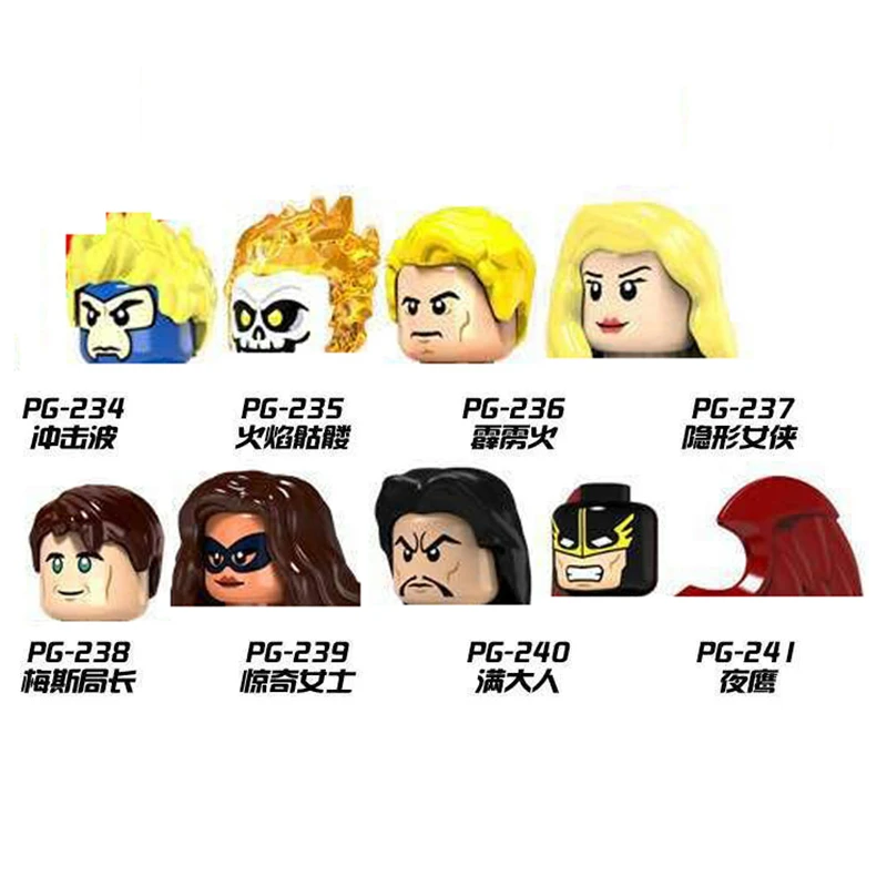 Mini figuras de Serie de pel&iacute;culas de Marvel, Mark Todded, Ms. Marvel, bloques de construcci&oacute;n, juguetes ensamblados Diy-0