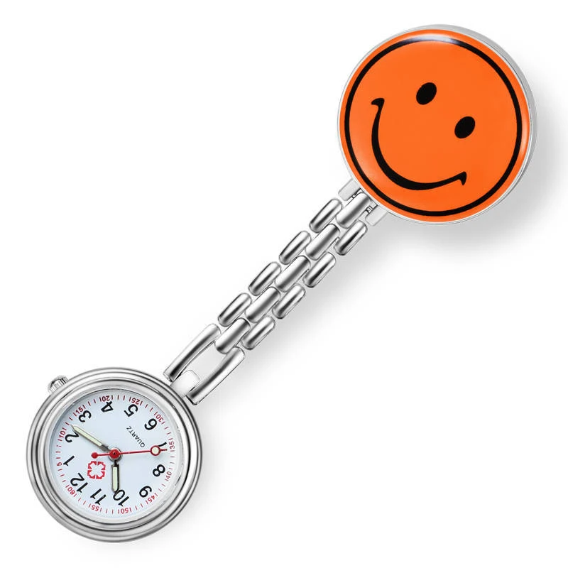 Часы наручные Smiley для медсестер свисающие с узором улыбки карманные студентов