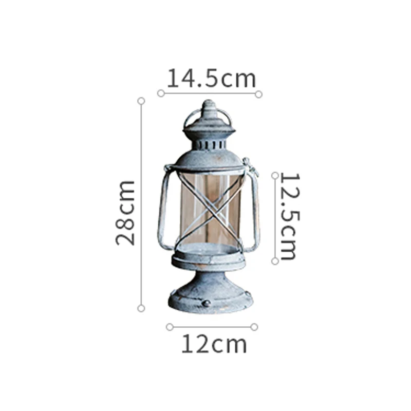 Винтажный подсвечник ручной работы из античного металла и стекла декоративный