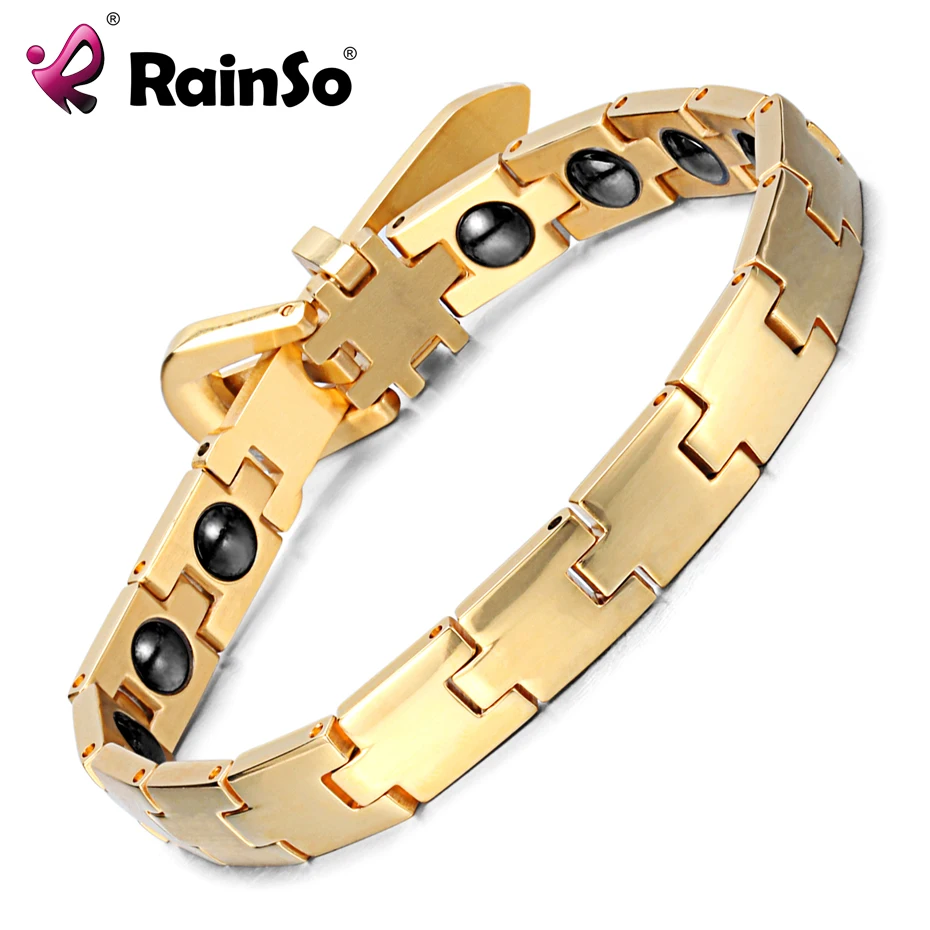 Новинка 2019 женские браслеты из гематита магнитотерапия золотой браслет