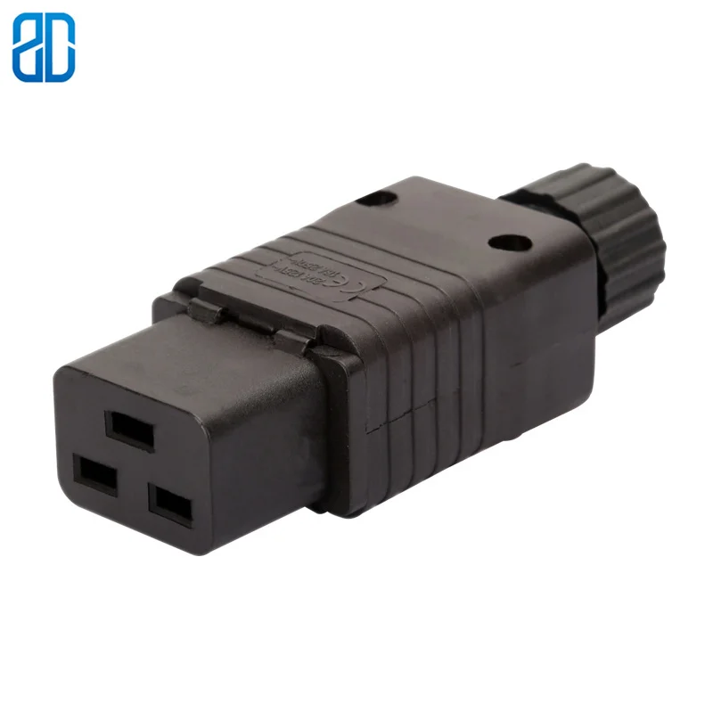 Черный 16A CE медь IEC320 C19 C20 UPS PDU мощность Rewirable разъем 3P собрать провода сосуд
