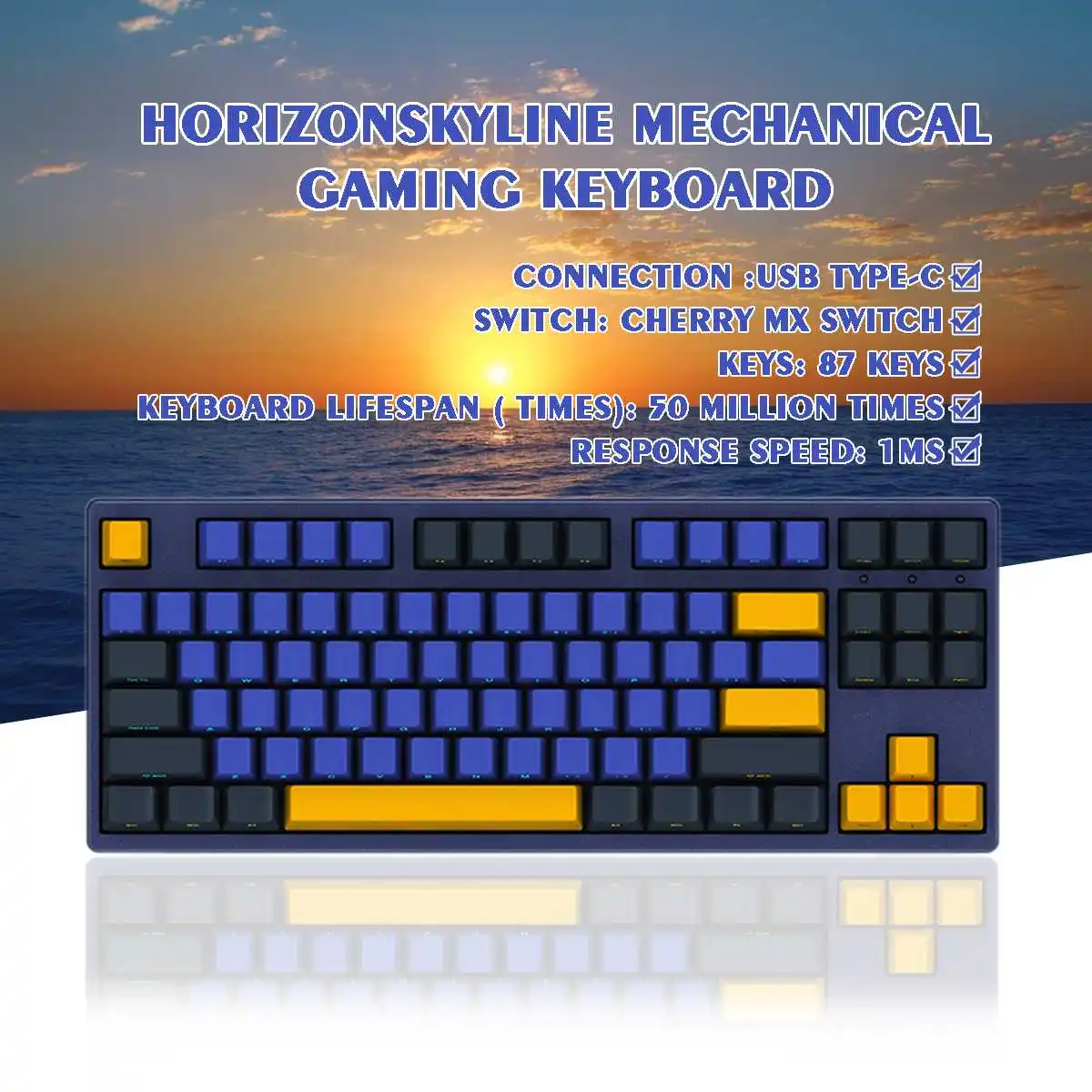 LEORY механическая клавиатура 87 клавиш USB проводной переключатель Cherry Gaming с подсветкой водонепроницаемые Компьютерные клавиатуры для планшетных компьютеров
