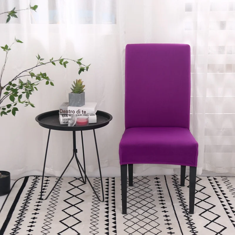 Спандекс складные чехлы для стульев эластичные однотонные Чехлы обеденных