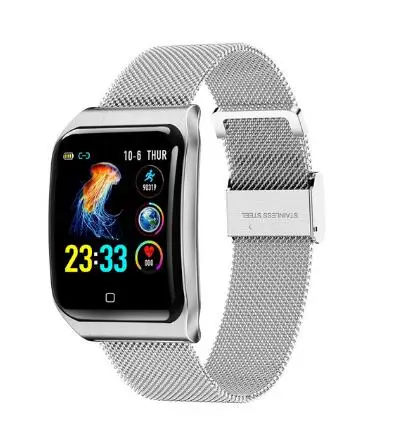F9SILVER CONXAG F9 Смарт-часы для мужчин и женщин полный сенсорный экран для сердечного ритма Смарт-часы с измерением давления для мужчин t Шагомер Смарт-часы для IOS - Цвет: F9SILVER
