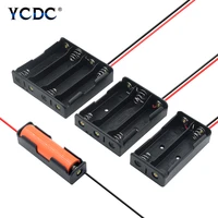3 7v 18650 battery storage case holder box diy with wire leads 1234 slots hard plastic storage boxes for rechargeable battery