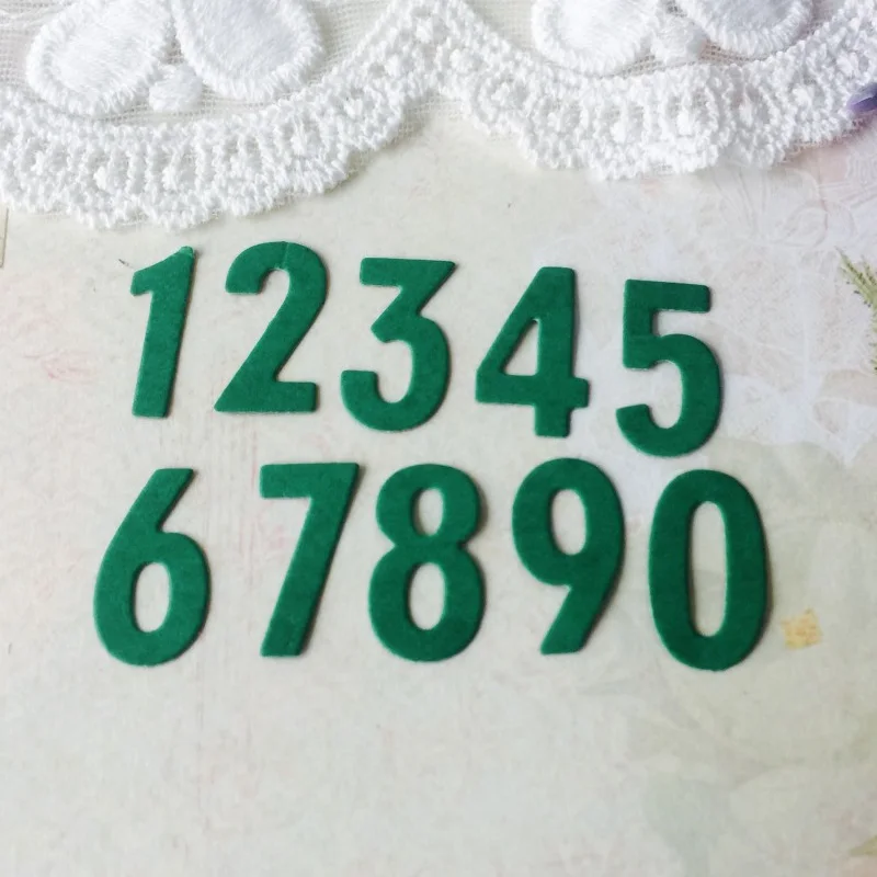 WISHMETYOU 0-9 Number Metal Cutting Dies Scrapbook Embossing Birth Day Numbers Paper Card Craft Decoration photo Album DIY New | Дом и сад