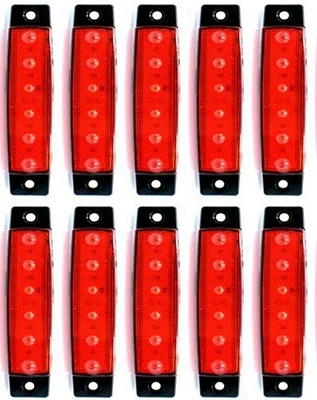 6 LED red 8pcs Marlaa 2 шт. 8 19 46 75 светодиодов задний стоп-сигнал для прицепа грузовика караван лодки автомобиля 1 пара 12 В/24 В Ван автомобиля задний сигнальный фонарь - Цвет: 6 LED red 8pcs
