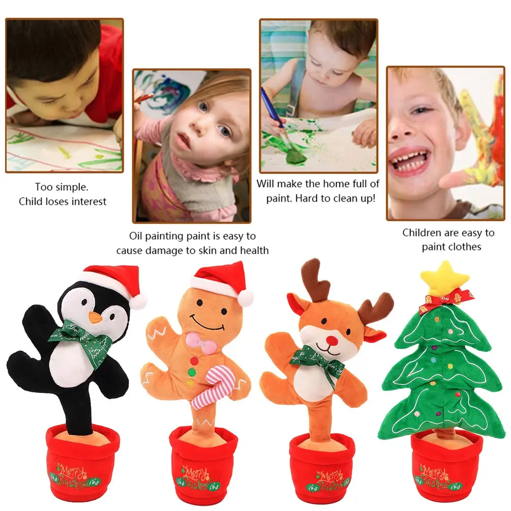 Перезаряжаемая Рождественская плюшевая игрушка Танцующая Искусственная елка