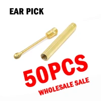 50pcs portable bullet keychain shape earplugs ear pick keychain couple couple key ring unisex household storage key decoration