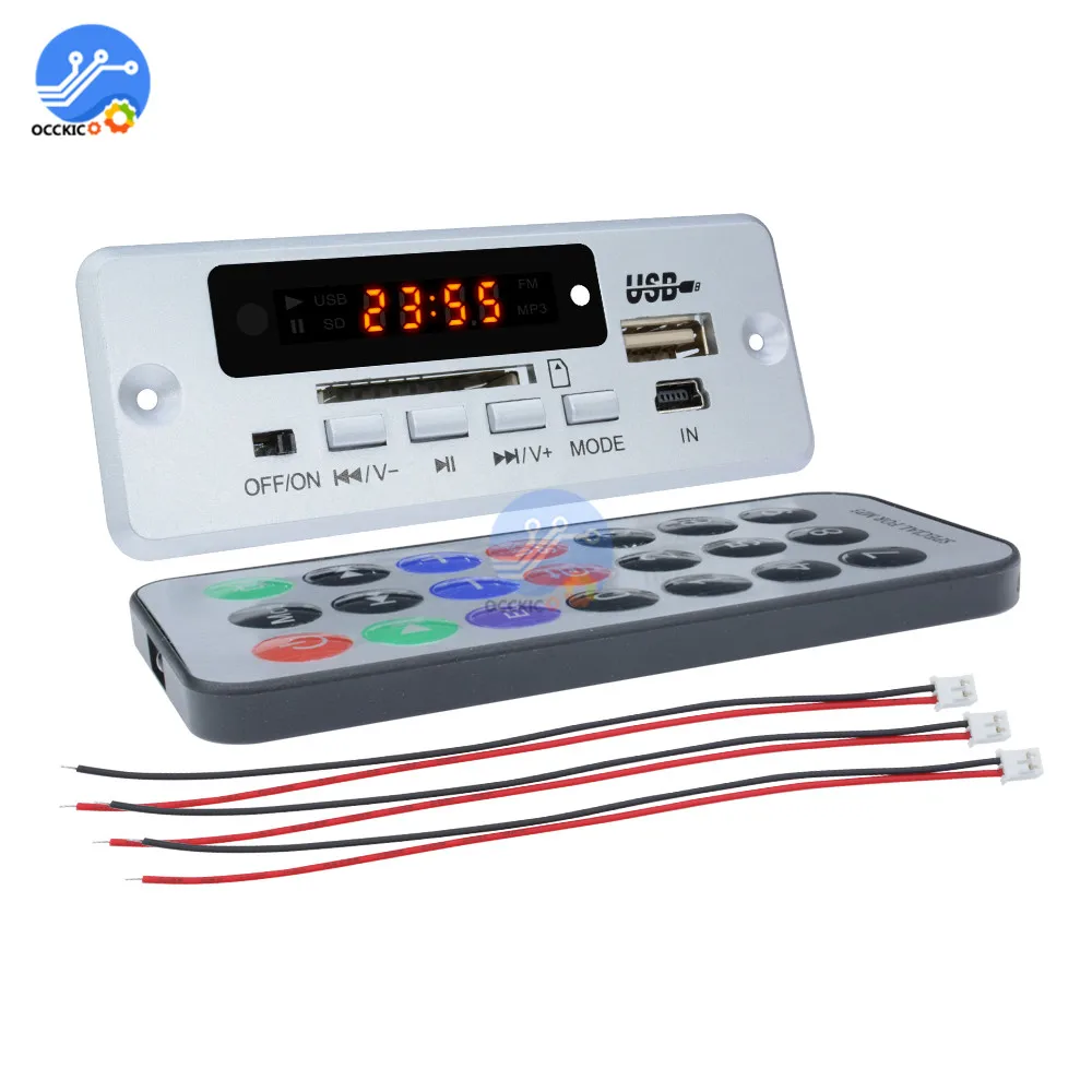 Беспроводной модуль 5 в MP3 декодер плата расширфровка Bluetooth с радио FM 2*3 Вт Плата