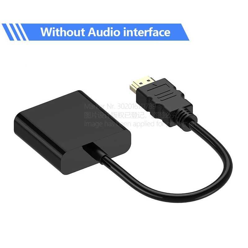 Адаптер конвертер AUN HDMI в VGA HD. Высококачественный переходник типа папа мама для