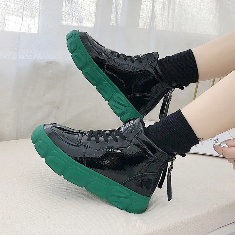 

Winter Boots Waterproof Ladies Shoes Platform Lace-Up Zipper Plush Shoe Female Black Chunky Sneakers Warm Women Boots