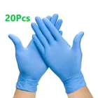 20 шт.лот одноразовые нитриловые латексные резиновые перчатки для мытья посуды, безопасные перчатки для кухни и работы, защитные ручные инструменты для уборки дома