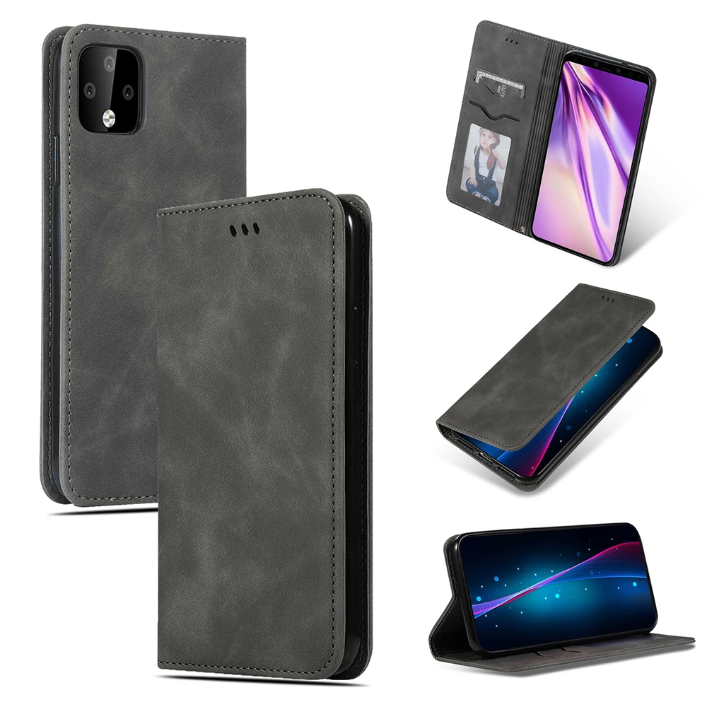 Роскошный винтажный Мягкий чехол из ТПУ для Google Pixel 3 XL 3A 4 PU кожаный в виде