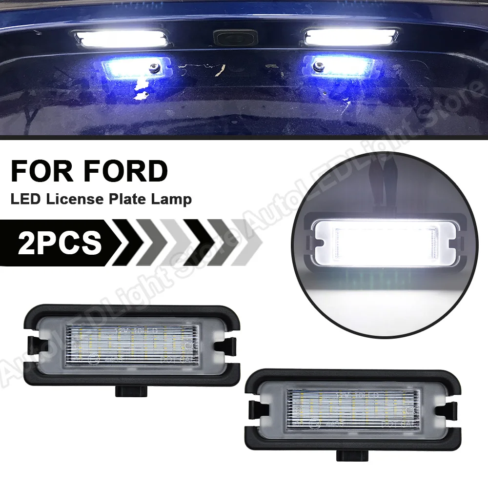 

2pc For 2015 2016 2017 2018 2019 Ford Mustang LED License Plate Lights White Number Plate Lamp Replace OEM FR3Z13550A Error Free