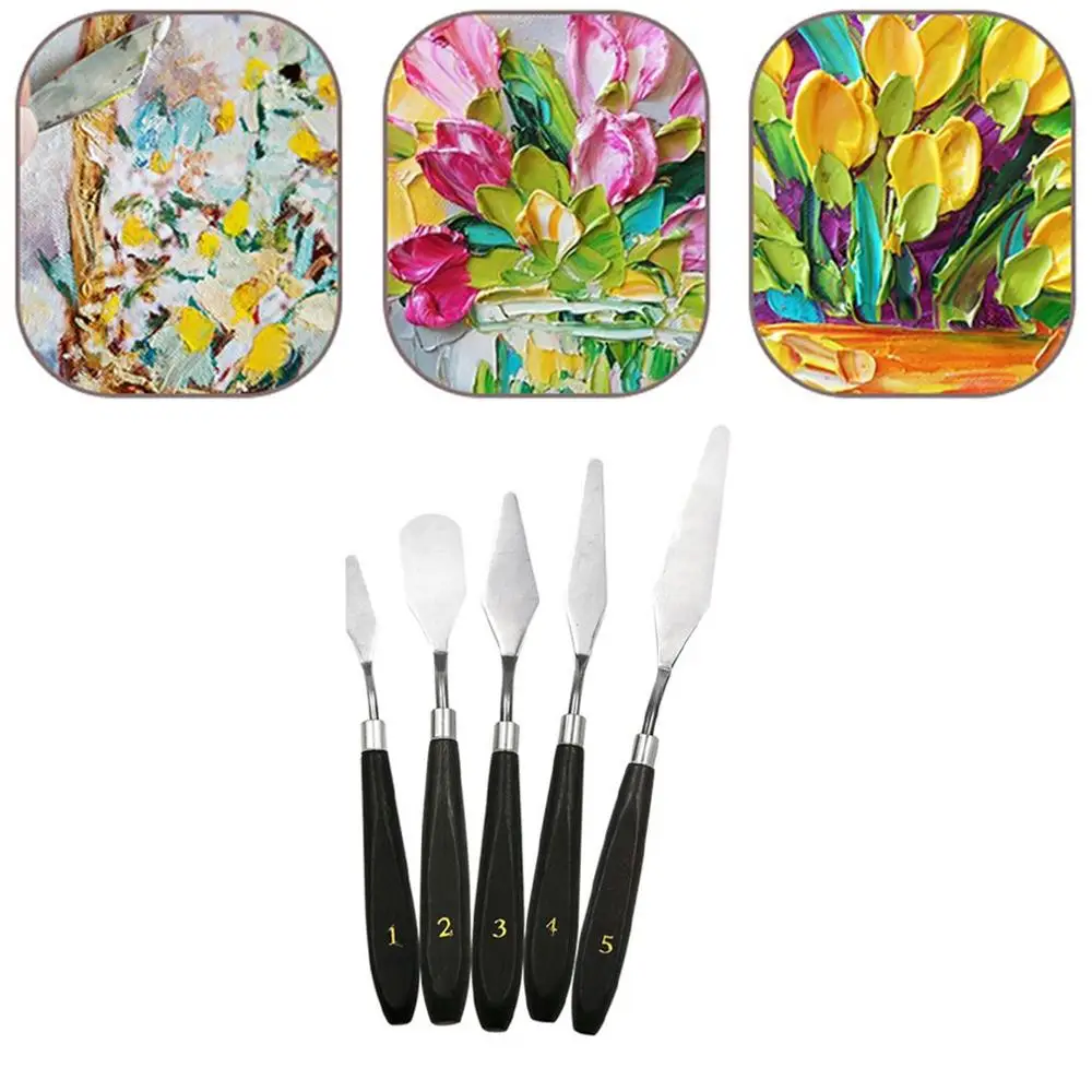 5 шт. профессиональный набор шпателей палитра ножи для живописи маслом