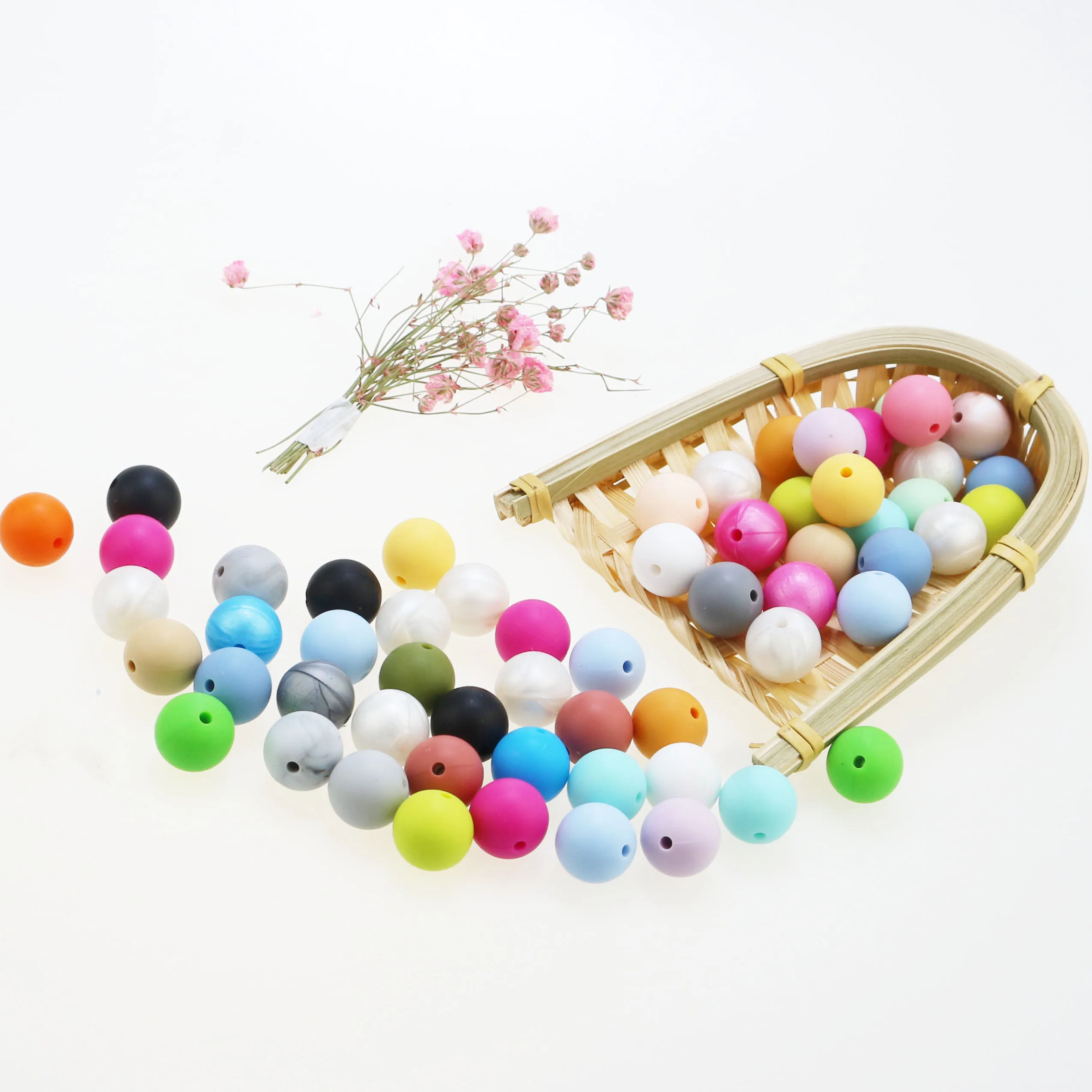100 шт./лот 15 мм Детские бусины для прорезывания зубов набор сделай сам Мультяшные