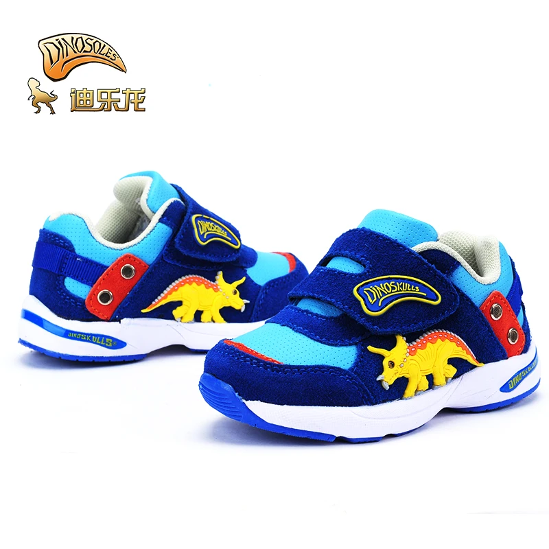 Детские осенние кроссовки DINOSKULLS с динозавром светящиеся для мальчиков и девочек